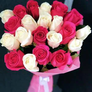 Romantic flower bouquet of love